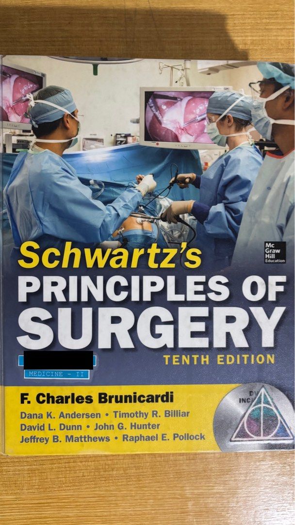 Schwartz Principles of Surgery (Category: Textbooks) located in Quezon City. Submitted by pritz (Listing ID 1402108370, Image 1). Description: Schwartz Principles of Surgery 10th edition Some pages with highlights and pen marks <20pages .