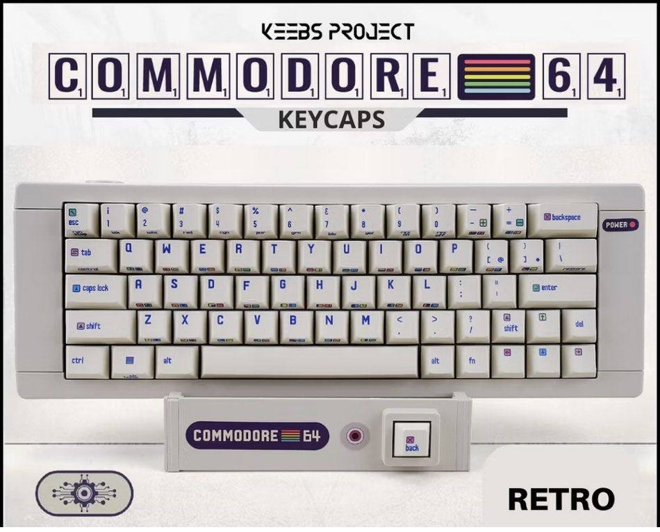 [Vintage] COMMODORE 64 C64 Pbt Dyesub Keycaps for Mechanical Keyboard ...