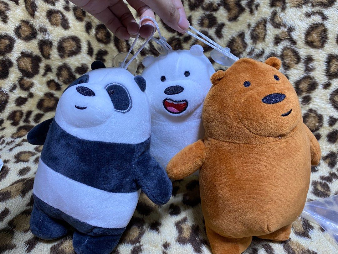 We Bare Bears Plush Toy Set (Category: Plushies & Soft Toys) located in Manila. Submitted by jen_tan18 (Listing ID 1402257948, Image 2). Description: Adorable We Bare Bears plush toys featuring Grizz, Ice Bear, and Panda. Each plush has a unique design, with Grizz in brown, Ice Bear in white, and Panda in black and white. They are soft and cuddly, perfect for fans of the show or as a gift. These plush toys are great for display or play..