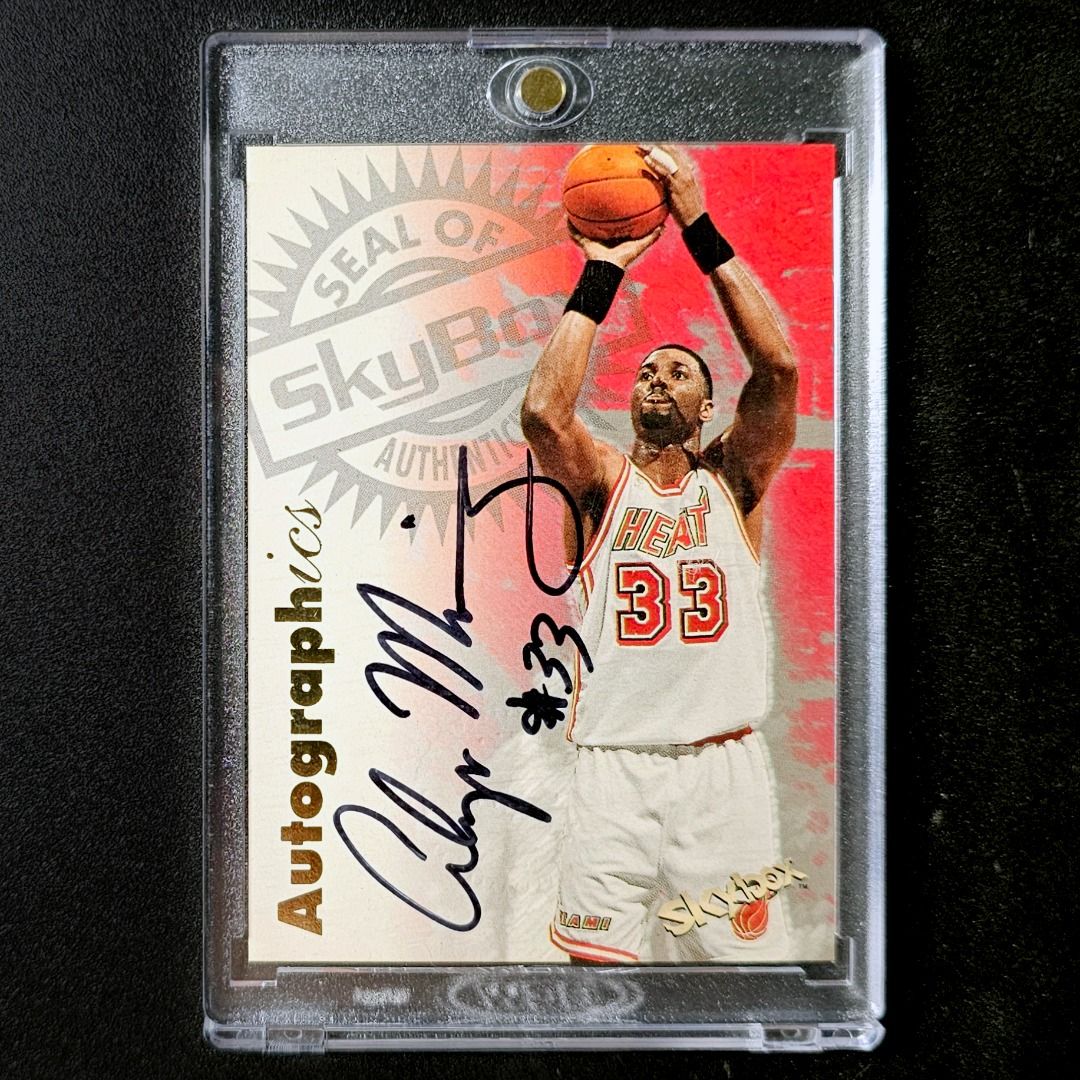 1997-98 Skybox Autographics Alonzo Mourning On Card Auto NBA Card ...