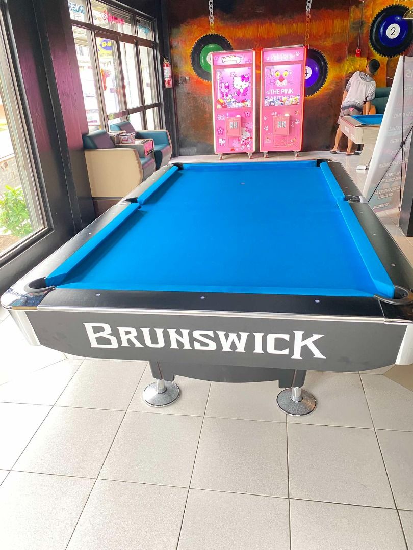 4X8 BRUNSWICK BILLIARD TABLE (Category: Billiards and Bowling) located in La Paz. Submitted by iloilobranch2025 (Listing ID 1402349026, Image 1). Description: 4x8 JUNIOR SIZE BRUNSWICK BILLIARD TABLE! SPECIFICATIONS: Size: 4x8ft (Junior Size) Slate: Granite Cushion: Master Banda Corner & Side Pocket Cover: Metal Pocket: Autoball ACCESSORIES INCLUDED: BILLIARD CLOTH WITH WHITE CLOTH TAIWAN BILLIARD BALL SET AUTOBALL BILLIARD POCKET ORIGINAL STANDA