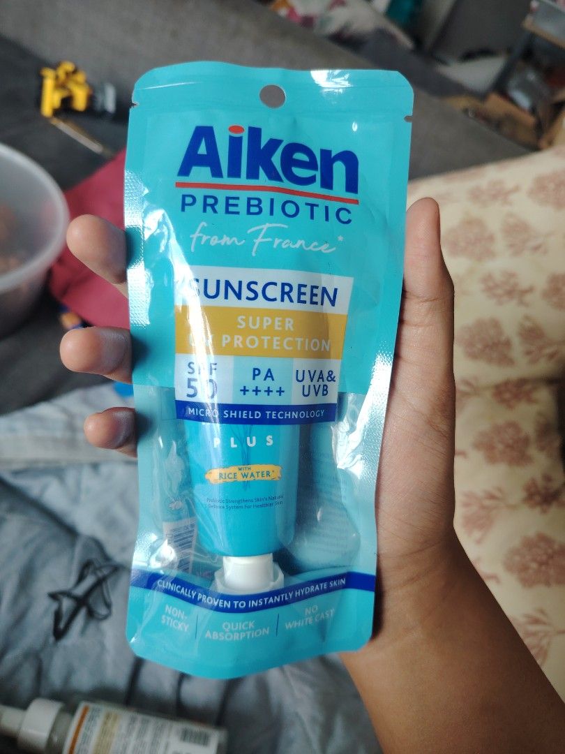 Aiken Prebiotic Sunscreen SPF50+, Beauty & Personal Care, Face, Face ...