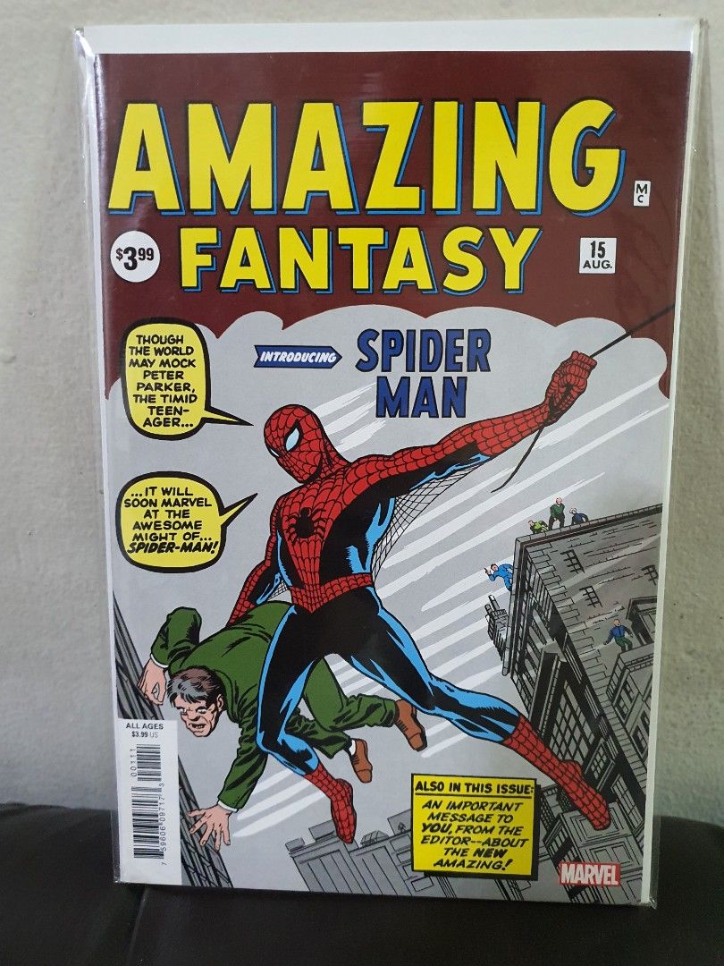 Amazing Fantasy #15 Spider-Man Comic Book (Category: Comics & Manga) located in Manila. Submitted by dantezeusv (Listing ID 1402408956, Image 1). Description: Facsimile. pick up guadalupe, makati.
