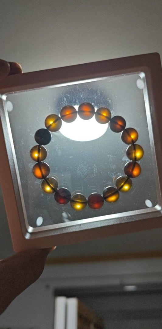 Amber Bead Bracelet - Burma 1st Gen (Category: Bracelets) located in San Juan City. Submitted by sophiespell (Listing ID 1402379826, Image 2). Description: - Amber bead bracelet - Round beads - Shades of brown and yellow - Strung on an elastic band - Includes a square display case - 1st generation legitimate Burmese Amber - great benefits for healing and positive energy PRICE SLIGHTLY NEGOTIABLE .