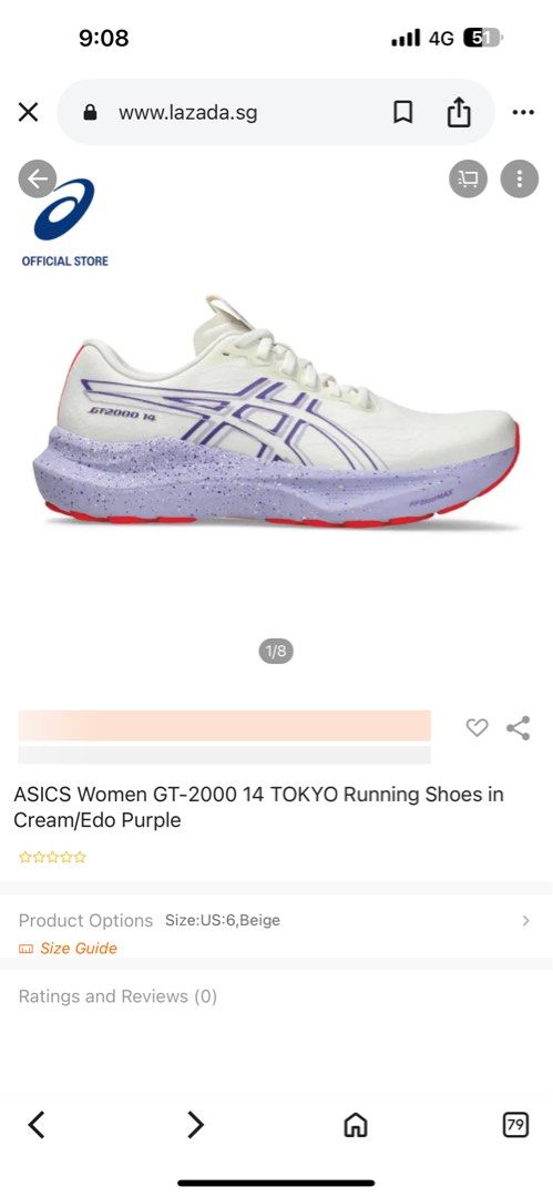 ASICS GT-2000 14 TOKYO Running Shoes (Category: Sneakers) located in Singapore. Submitted by daiseryyyyyyy (Listing ID 1402420799, Image 3). Description: Worn ones! As good as new!.