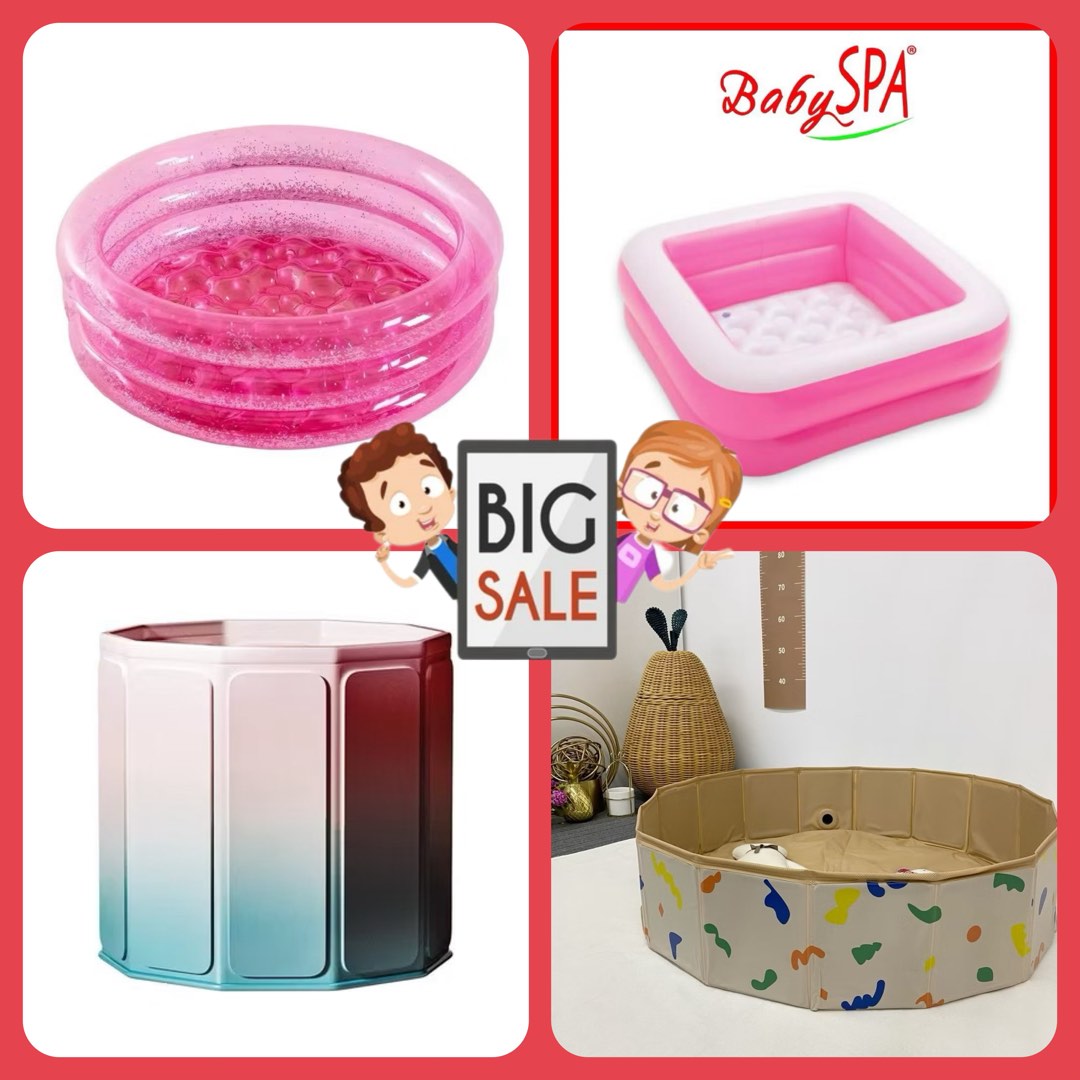 Baby Inflatable Pool Various Types and colours, Babies & Kids, Infant ...