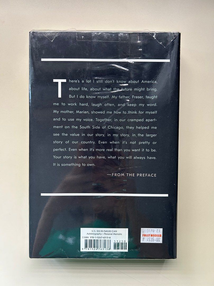 Becoming by Michelle Obama (Category: Storybooks) located in Bulacan. Submitted by betweenpages_ (Listing ID 1402310426, Image 2). Description: 📌 Hardbound, lightly used, with slight discoloration on edges (see pictures) 📌 Has some highlights (blue but used ruler) 📌 Sealed with plastic cover to prevent further discoloration 📌 MOP: GCash, GoTyme, Bank Transfer 📌 Shipping through J&T or Grab, Move It, Lalamove for those in Manila area (care of