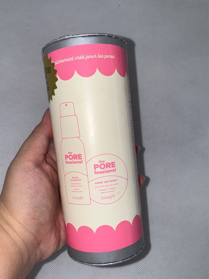 Benefit Cosmetics The Porefessional Set (Category: Face Care) located in Las Pinas. Submitted by declutterverse (Listing ID 1402446083, Image 1). Description: Porefessional Foaming Cleanser (45ml) x 1 Porefessional Clay Mask (30ml) x 1 All brand new and unused Authentic (bought in London) With box; opened only to take pics.