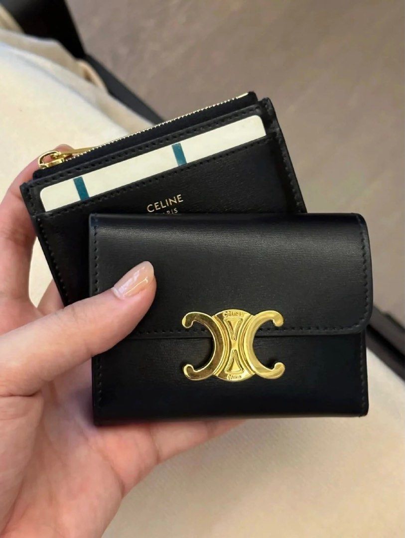 celine compact wallet (Category: Luxury Bags & Wallets) located in Gapan. Submitted by namimori (Listing ID 1402431246, Image 3). Description: Quota reply if unresponsive here, kindly visit our ig: namimori.studio 2 in 1 compact wallet — detachable card case.