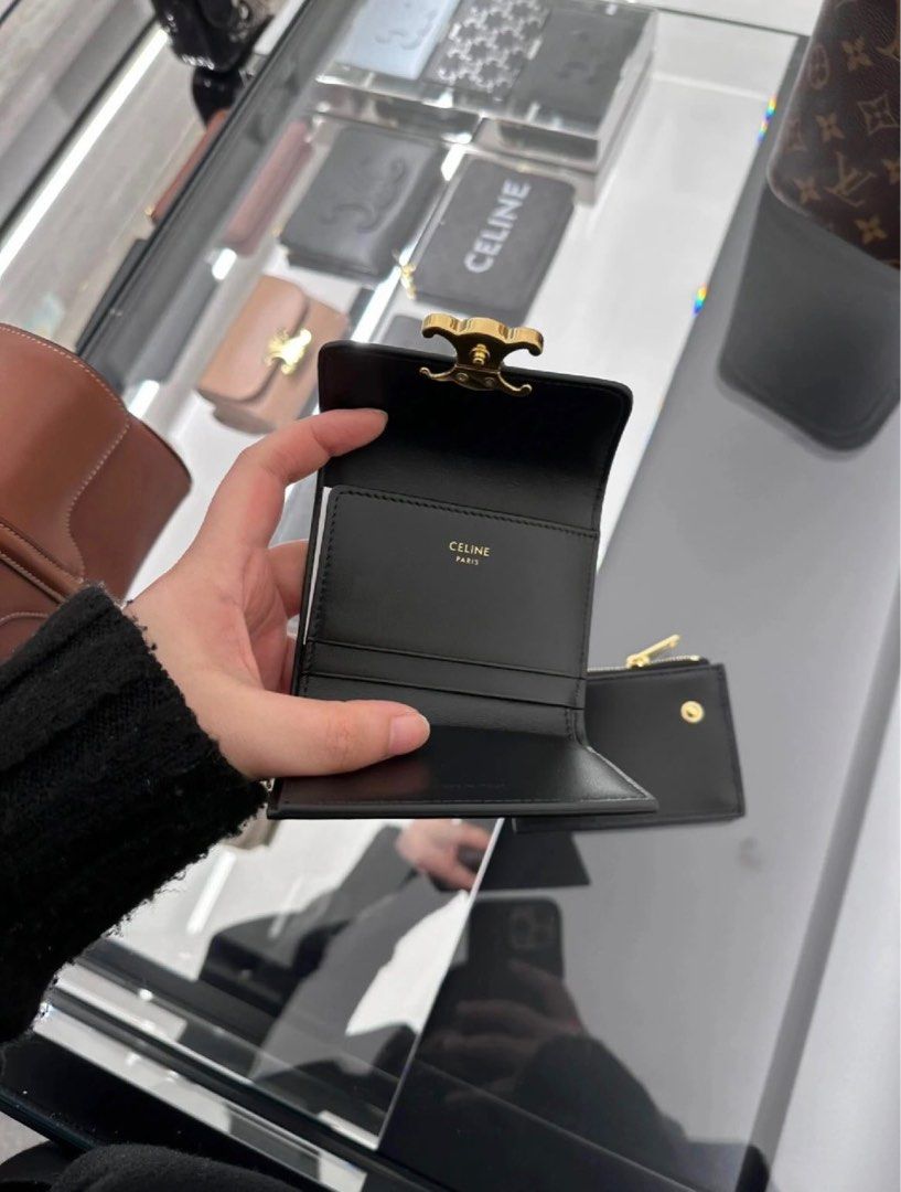 celine compact wallet (Category: Luxury Bags & Wallets) located in Gapan. Submitted by namimori (Listing ID 1402431246, Image 2). Description: Quota reply if unresponsive here, kindly visit our ig: namimori.studio 2 in 1 compact wallet — detachable card case.