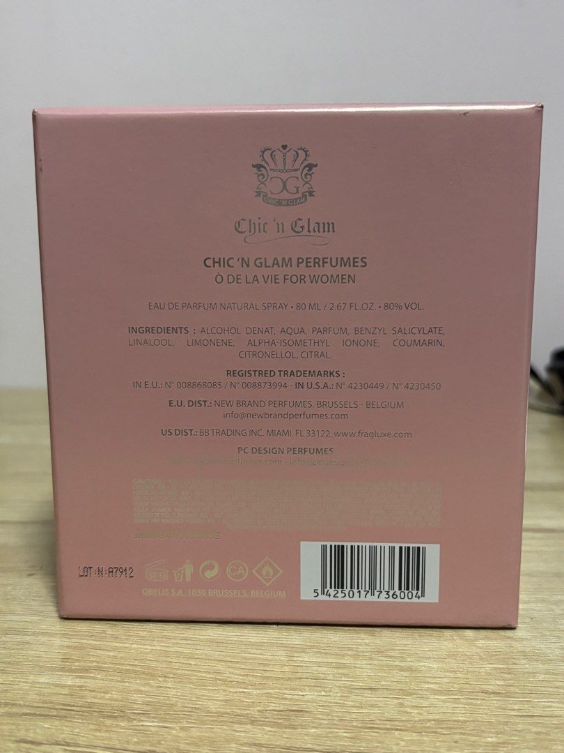 Chic 'n Glam O de la Vie Eau de Parfum (Category: Fragrance & Deodorants) located in Dasmarinas. Submitted by preloved.frommary (Listing ID 1402417403, Image 2). Description: Never pong nagamit and di nabawasan dm for details! 80ml This Woody Acquatic fragrance has a blend of Bergamot, Lemon, Grapefruit, Peach, Pink berries, Iris, Orange blossom, Jasmine, Patchouly, Musk, Amber.