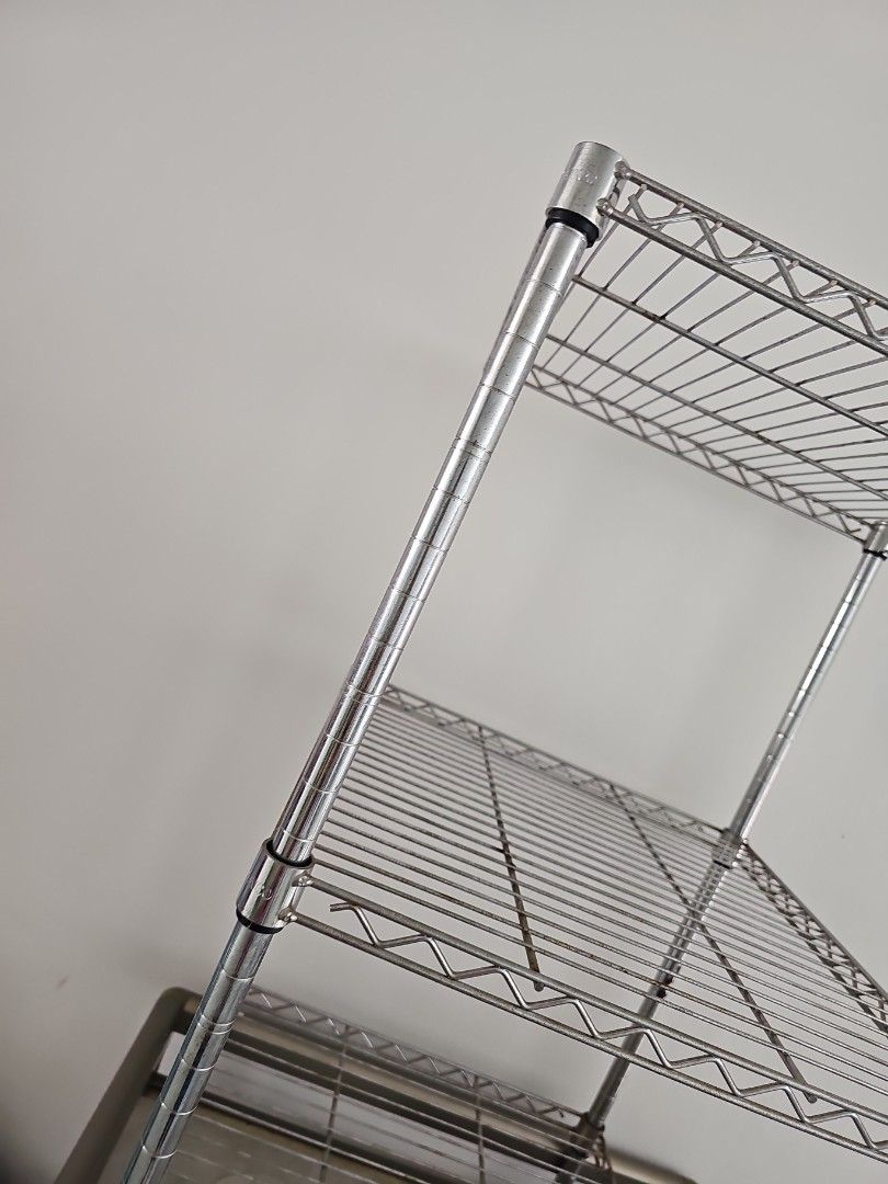 Chrome Wire Shelving Unit - 3 Tier, Furniture & Home Living, Furniture ...