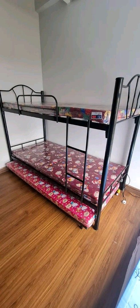 Double Deck Single With Pull Out With Mega Foam 4inch (Category: Bed Frames & Mattresses) located in Manila. Submitted by jhengsellav (Listing ID 1402427637, Image 1). Description: BRAND NEW ONHAND READY FOR DELIVERY CASH ON DELIVERY/ PICK UP/AVAILABLE FREE STALLATION ADDITIONAL DELIVERY FEE DIPENDE SA LOCATION. DIRECT MESSAGE FOR INTERESTED INFO ZERO 9 FIVE 4 TREE 3 SIX 8 EIGHT 3 TWO MESSEGE THANK YOU 😊.
