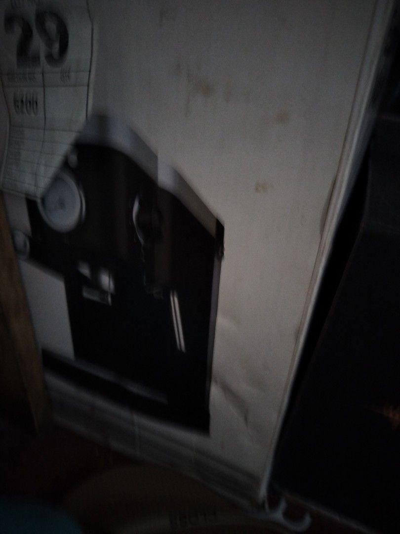 Espresso Machine (Category: Coffee Machines & Makers) located in Quezon City. Submitted by jhenreiner (Listing ID 1402290628, Image 2). Description: - Espresso machine with pressure gauge - Stylish black and white design - Features a drip tray and steam wand - Comes with the original box - In good working condition.