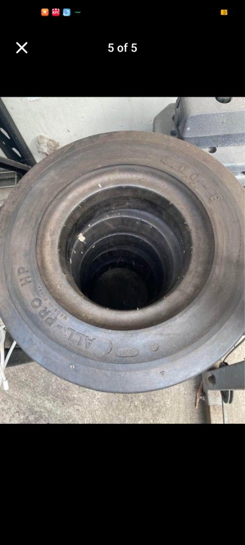 Forklift Tires (Category: Mags and Tires) located in Makati City. Submitted by ea22150 (Listing ID 1402326061, Image 1). Description: Brand new old stock forklift tires, size 4.00-8 P P1500 last price 5 pcs available.