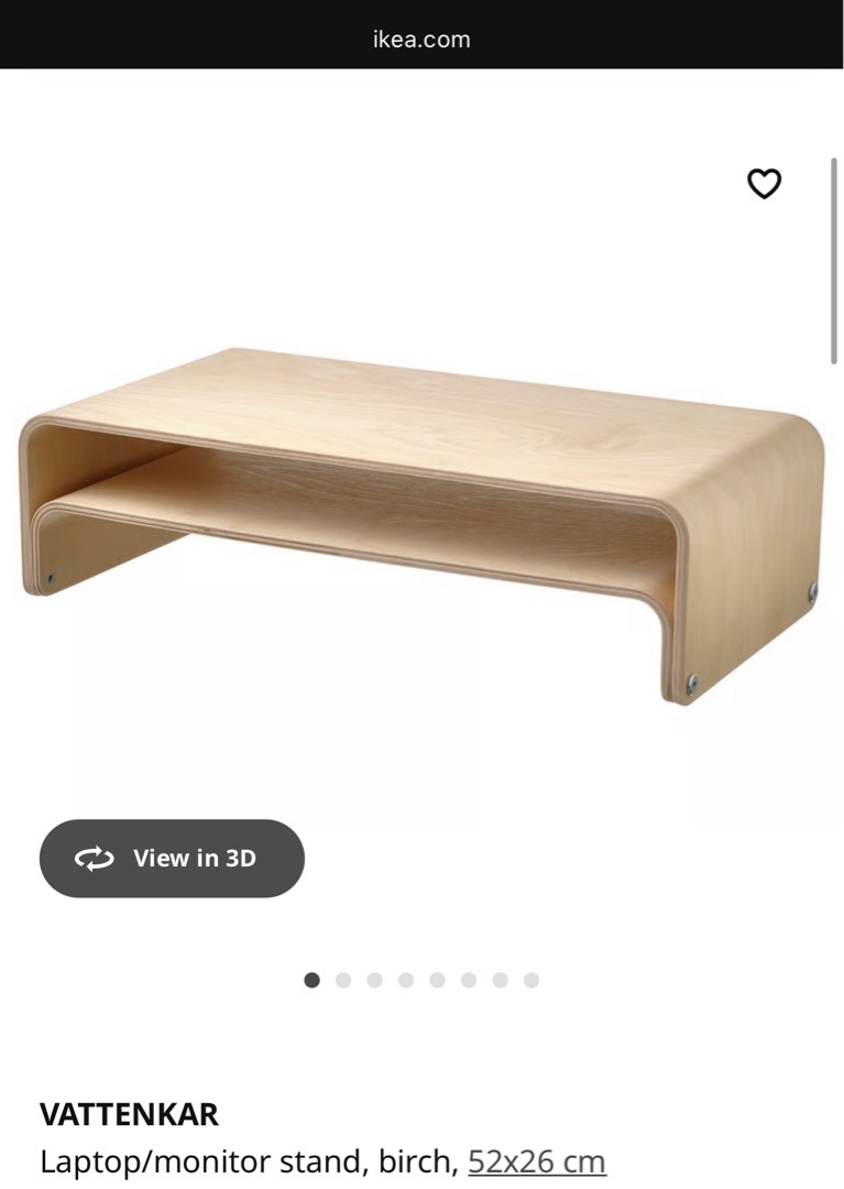 IKEA VATTENKAR Laptop/Monitor Stand, Computers & Tech, Parts ...