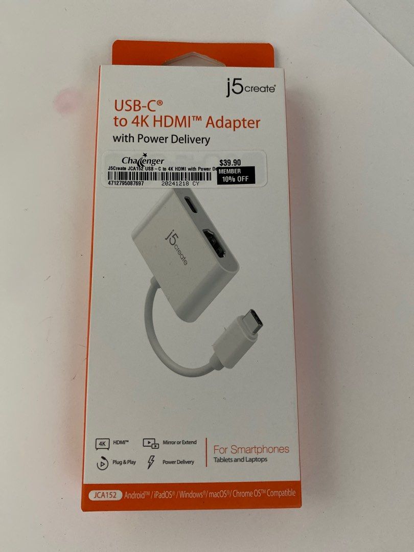 j5create USB-C to 4K HDMI Adapter