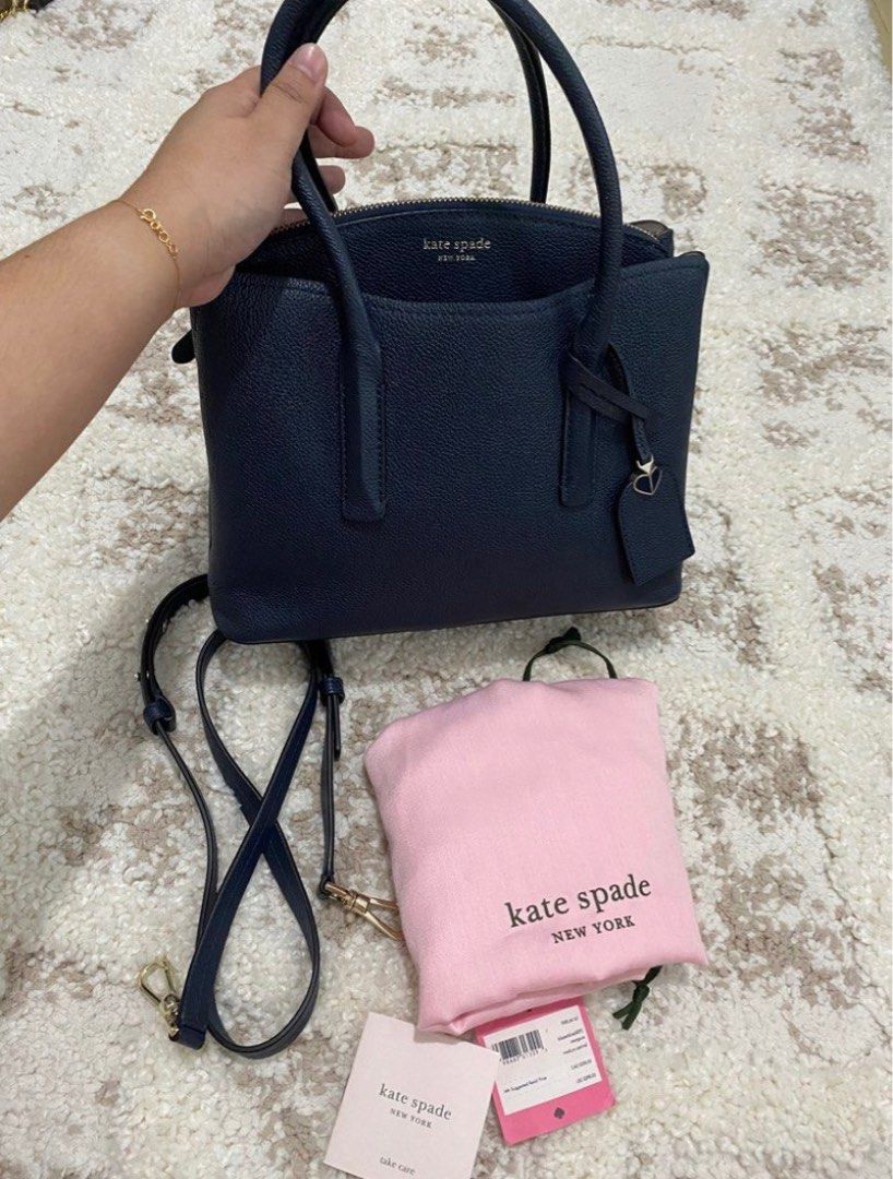 Kate Spade Navy Blue Satchel Bag (Category: Luxury Bags & Wallets) located in Bulacan. Submitted by aksantos10 (Listing ID 1402302988, Image 2). Description: With strap and dustbag Almost new.