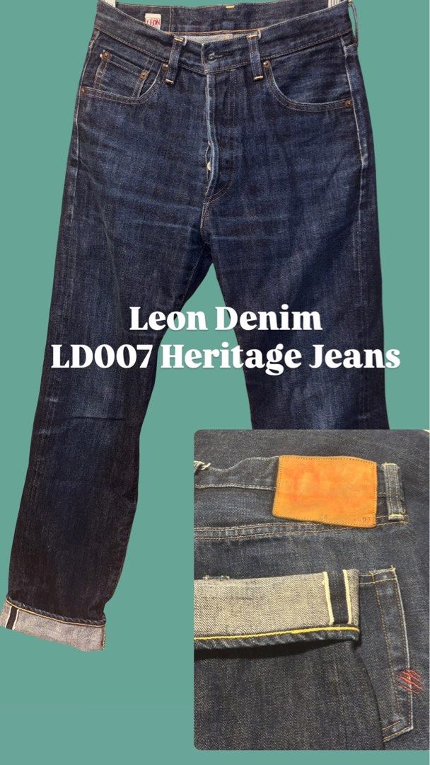 Leon Denim LD007 Heritage Jeans (Category: Jeans) located in Makati City. Submitted by jcpdompor (Listing ID 1402451344, Image 1). Description: Well loved paired that I outgrew. I’d love to keep this but it just doesn’t fit anymore Waist: 15.5 Inseam: 31 Thighs: 11 Rise (front): 13 Rise (back): 14.
