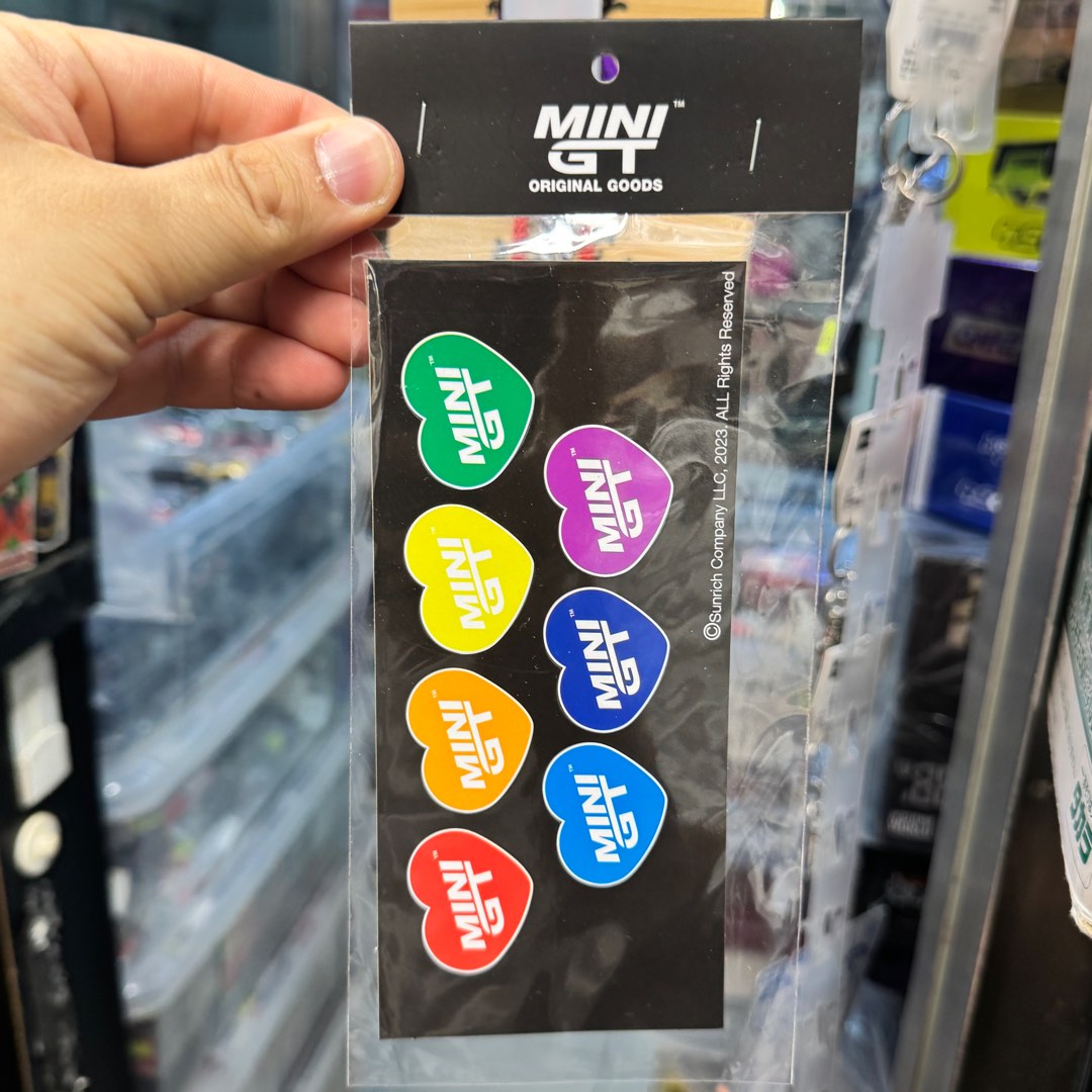 Mini Gt Sticker Mini GT Colorful Hearts Sticker Set MiniGT Stickers 貼紙, 興趣及遊戲, 玩具 & 遊戲類 ...