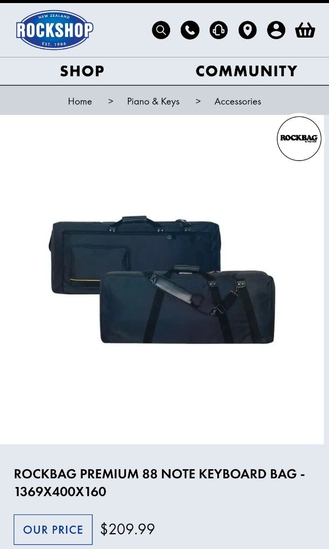 PIANO BAG 88 KEYS AUTHENTIC ROCKBAG (Category: Musical Instruments) located in Manila. Submitted by closet_ng_mama_ko (Listing ID 1402464135, Image 1). Description: DONT LIKE THE PRICE? FEEL FREE TO MAKE AN OFFER ❣ Item: 88 Keys Piano Bag Brand: Rockbag (Authentic) ➡️ Never used, kept in storage only ➡️ Spots are on the PLASTIC, not on the bag ➡️ Paid around PHP9K original price ❣PERFECT GIFT FOR ANY OCCASSION.