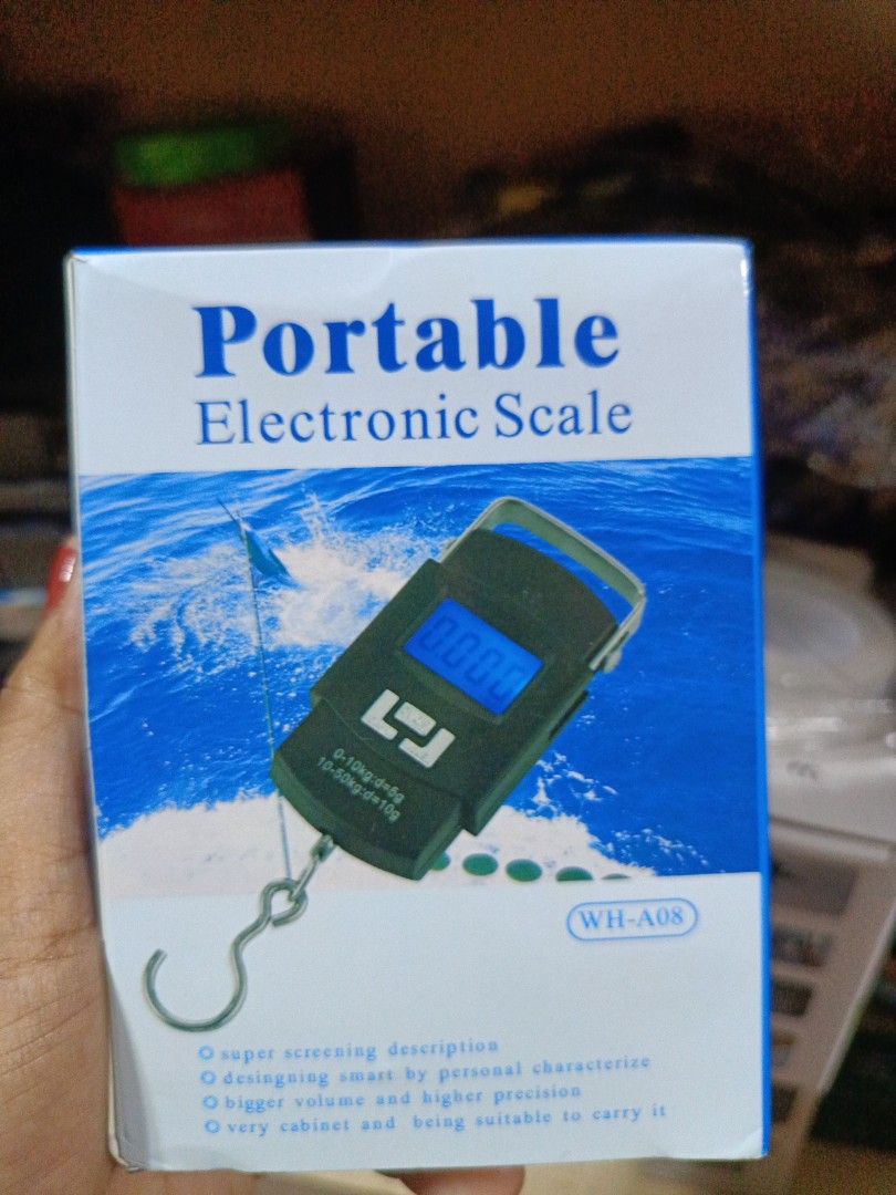 Portable Electronic Scale (Category: Health Monitors & Weighing Scales) located in Manila. Submitted by lyfrancois14 (Listing ID 1402400645, Image 1). Description: Portable electronic scale is perfect for various weighing needs. It features a digital display for easy reading and a hook for hanging items. The scale is designed for accuracy and portability. It is suitable for personal use and can be easily carried around. It has a capacity of 0-10k