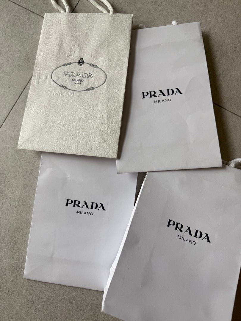 Prada Paper Bag x 4, Luxury, Accessories on Carousell