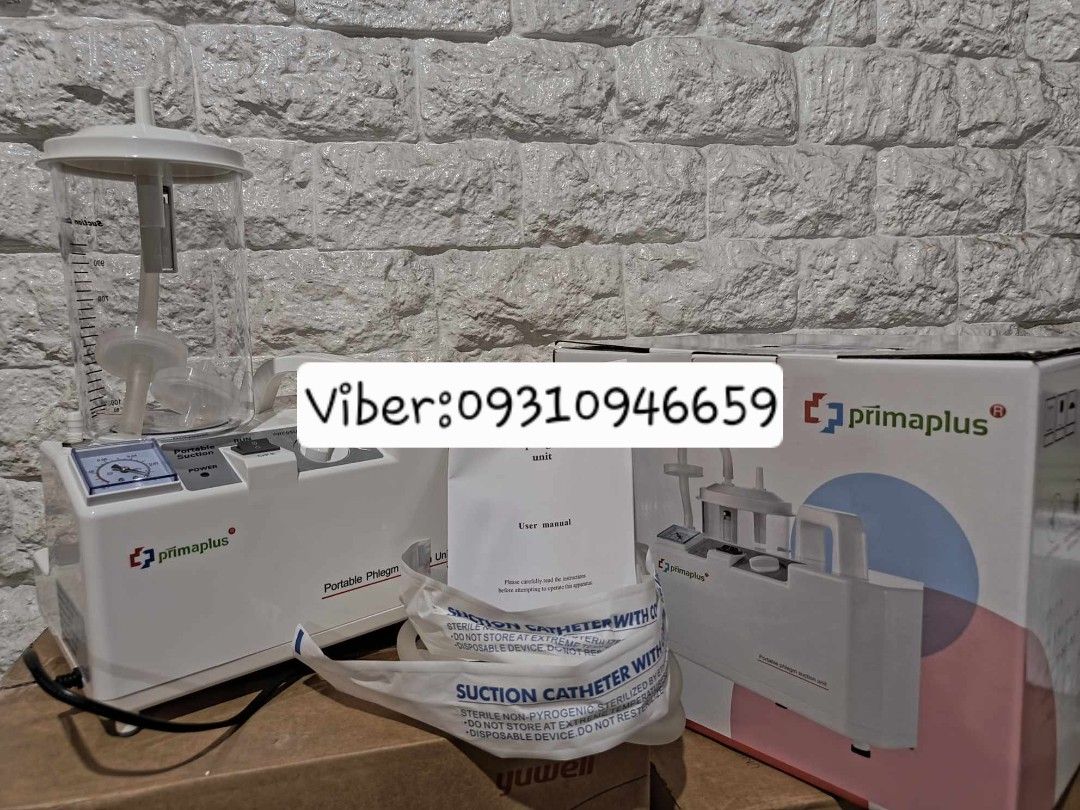 Primaplus Portable Suction Machine (Category: Medical Supplies & Tools) located in Manila. Submitted by rheatapdas75609 (Listing ID 1402335521, Image 1). Description: complete set.