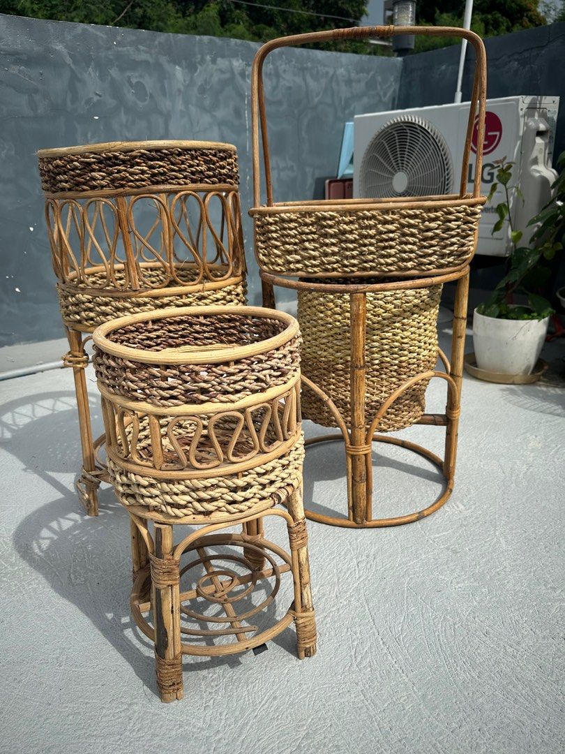 Rattan Plant Stands Set (Category: Pots & Planters) located in Angono. Submitted by jdkt00 (Listing ID 1402341724, Image 1). Description: .