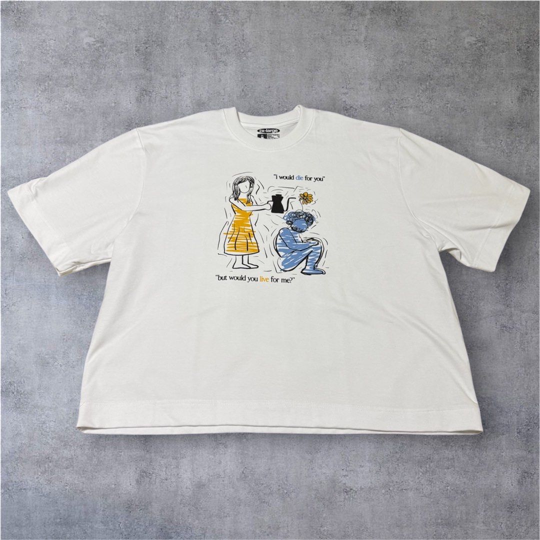 TOLIVE TEE (Category: Tshirts & Polo Shirts ) located in Caloocan City. Submitted by theeclutter (Listing ID 1402466772, Image 1). Description: para sa mga suki ni mang boy TOLIVE TEE 2xl cropped (26.5x27.5) bnew fitted only 1,000 rfs: need funds .