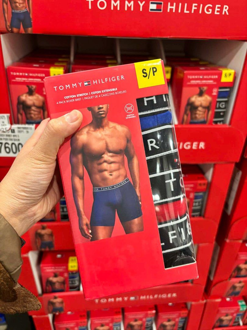 Tommy Hilfiger Cotton Stretch Boxer Briefs - 4 Pack (Category: Underwear) located in Iloilo. Submitted by veecartpasabuys (Listing ID 1402381562, Image 1). Description: Pre-order❗️ ✨Tommy Hilfiger 4-pack boxer briefs✨ - Size: S-XL - Material: Cotton stretch - Features a variety of colors - New and sealed - Authentic Tommy Hilfiger packaging.