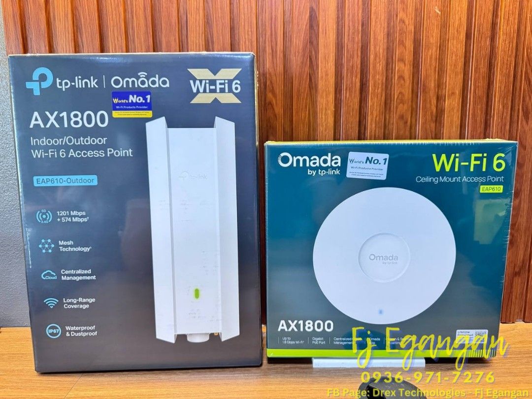 TP-LINK Access Point & TP-LINK CPE (Category: Networking) located in Pasig City. Submitted by fjEgangan (Listing ID 1402373527, Image 2). Description: TP-LINK Access Point & TP-LINK CPE Indoor: ✅️ EAP110 300Mbps Ceiling Mount ✅️ EAP115 300Mbps Ceiling Mount ✅️ EAP225 AC1350 Ceiling Mount Dual-Band ✅️ EAP245 AC1750 Ceiling Mount Dual-Band ✅️ EAP265 AC1750 Ceiling Mount Dual-Band ✅️ EAP610 AX1800 Ceiling Mount WIFI 6 Dual-Band ✅️ EAP620 HD AX1800 C