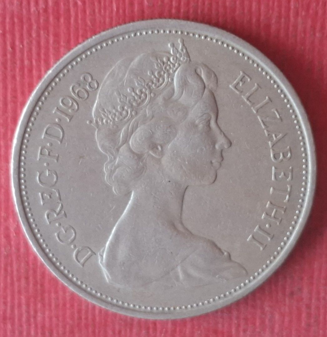古幣／111英國1968年〔伊莉莎白女王〕10新便士乙枚（保真，品相良好）。, 書籍、休閒與玩具, 收藏、紀念品, 錢幣、紙鈔在旋轉拍賣