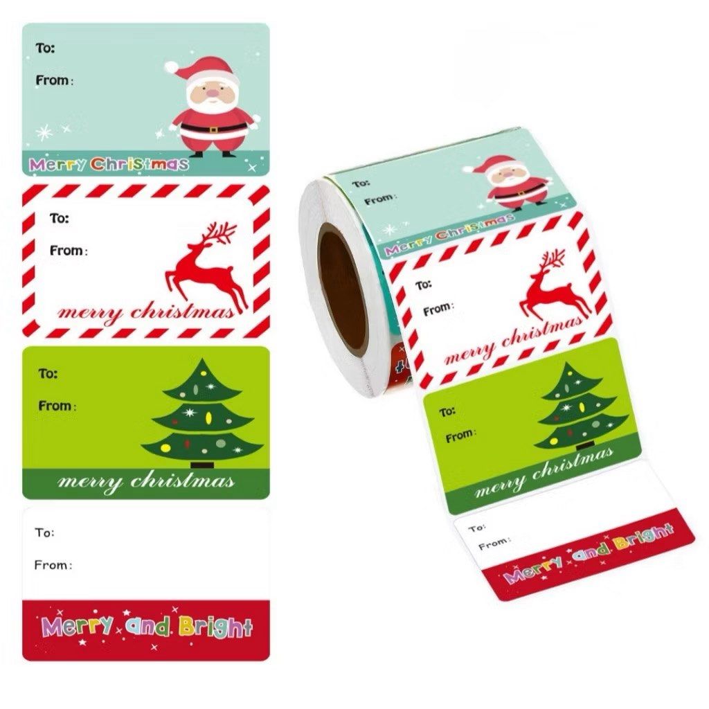 200pcs/roll Christmas gift tags roll sticker (Category: Craft Supplies & Tools) located in Malabon City. Submitted by heyitskhen (Listing ID 1402557629, Image 2). Description: 4x6cm rectangle sticker roll multi purpose labels .