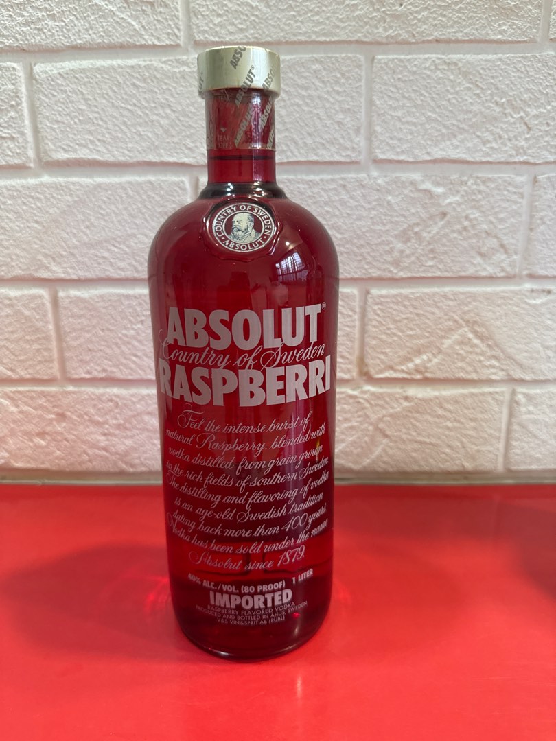 Absolut Raspberry Vodka (Limited Edition)(brand New), Food & Drinks ...