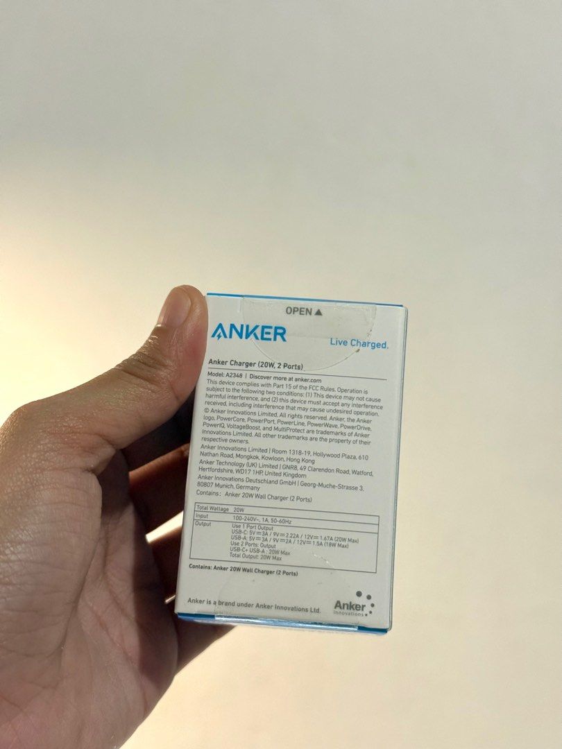 Anker 20W Wall Charger (2 Ports) (Category: Chargers & Cables) located in Quezon City. Submitted by theminimalistings (Listing ID 1402522824, Image 3). Description: RFS: Decluttering FAQS: Available as long as posted Location: Bago Bantay, Quezon City Ready to ship within the day thru Grab/ Lalamove, fee c/o buyer. Make offer so we can leave each other a review. Thank you!:) .