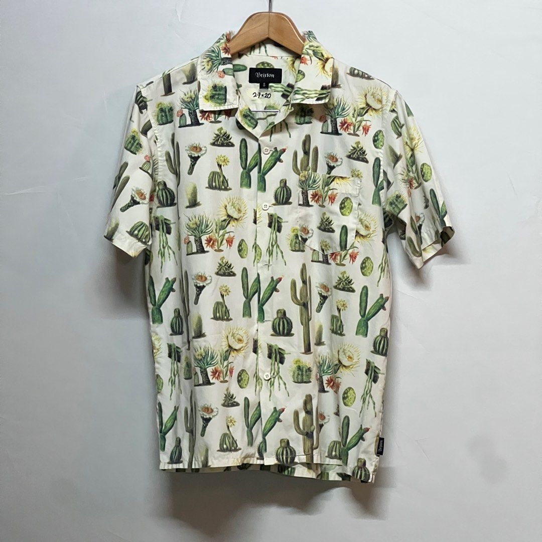 Brixton Cactus Print Shirt - Size S (Category: Tshirts & Polo Shirts ) located in Quezon City. Submitted by ulapaap (Listing ID 1402554011, Image 1). Description: - Brixton shirt - Size: Small - Design: Cactus print - Style: Short sleeves, button-down - Features: Collared neckline, single chest pocket.