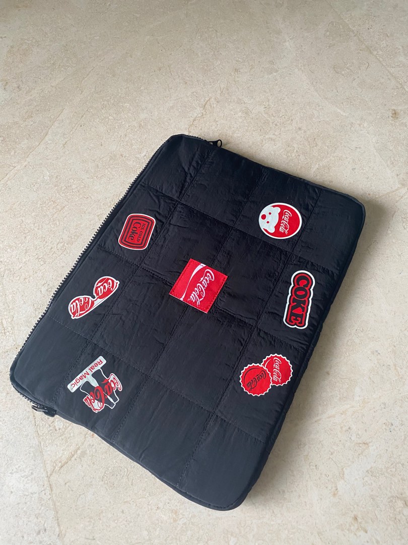 Coca-Cola Laptop cover pouch black bag with foam layer, Computers ...