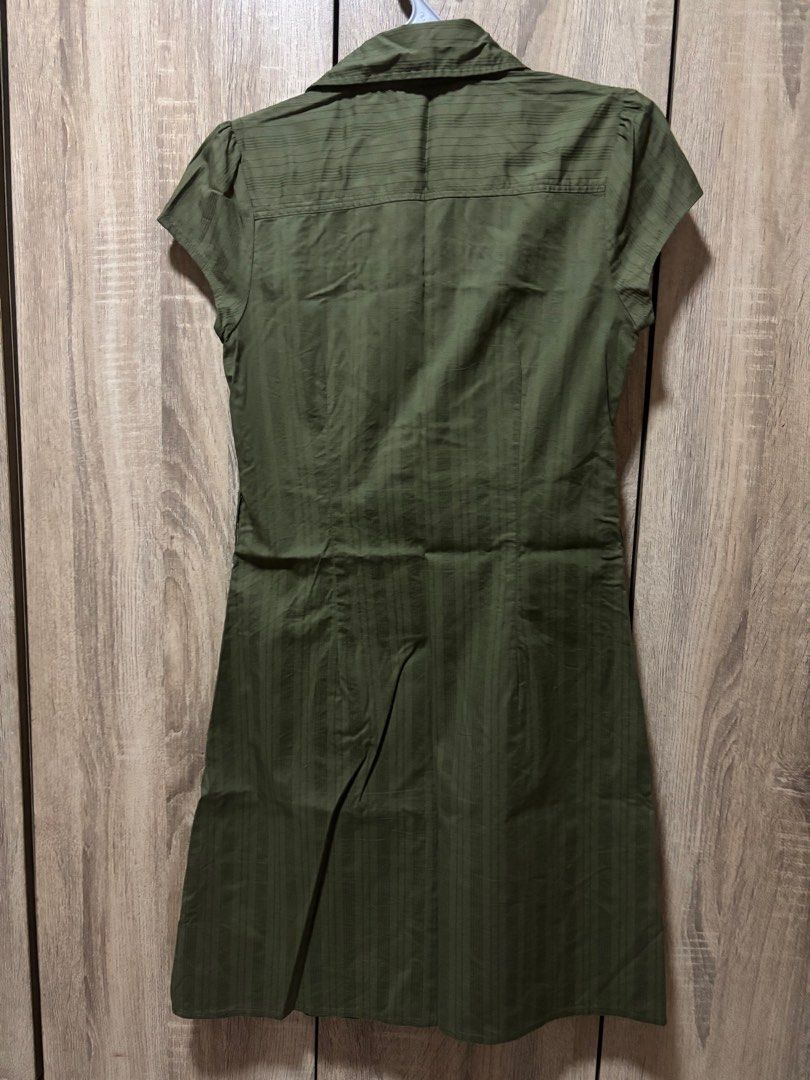 Collared Dress (Category: Dresses) located in Caloocan City. Submitted by pnkcshmr (Listing ID 1402597745, Image 3). Description: Olive Green.