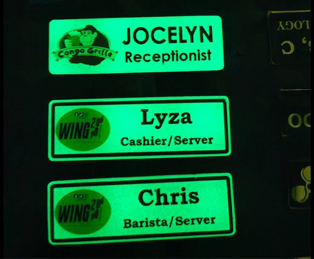 Customize name plates or name tag (Category: Looking For) located in Makati City. Submitted by camposbelle_shark (Listing ID 1402649428, Image 1). Description: PERSONALIZED / MADE TO ORDER NAME PLATE we can also do your name plate glowing in the dark☺️ applicable for for students, school, restaurants, waiter employees, maritime, security guards, beauty salons, nursing students and the like available in metallic gold metallic silver white comes wi