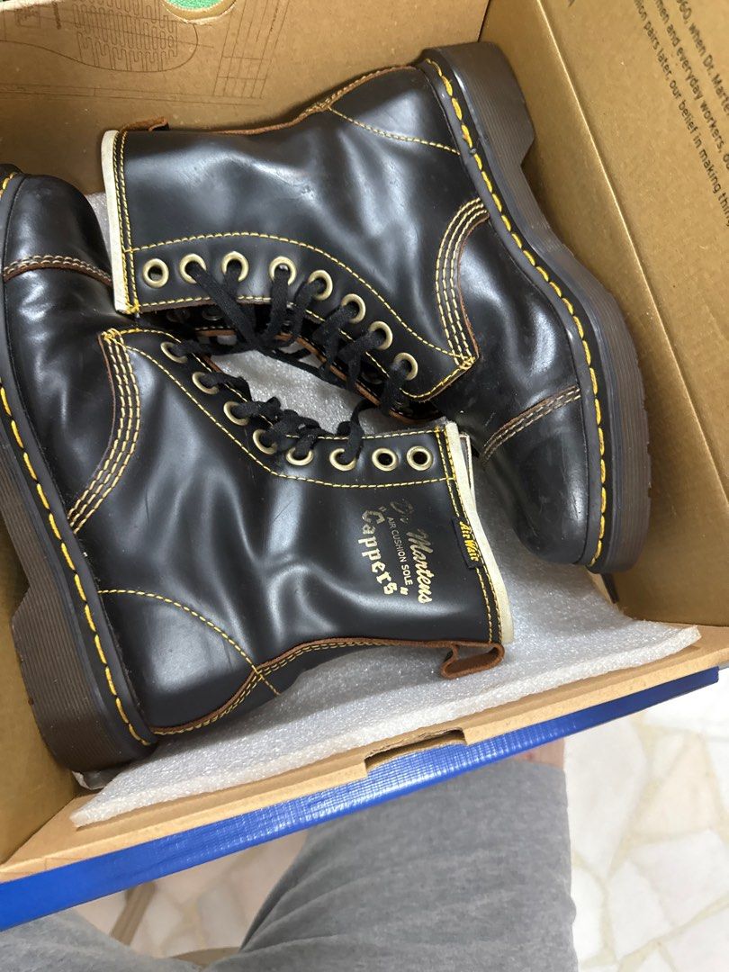 Dr. Martens Capper Black Noir Boots - UK 7, Women's Fashion, Footwear ...