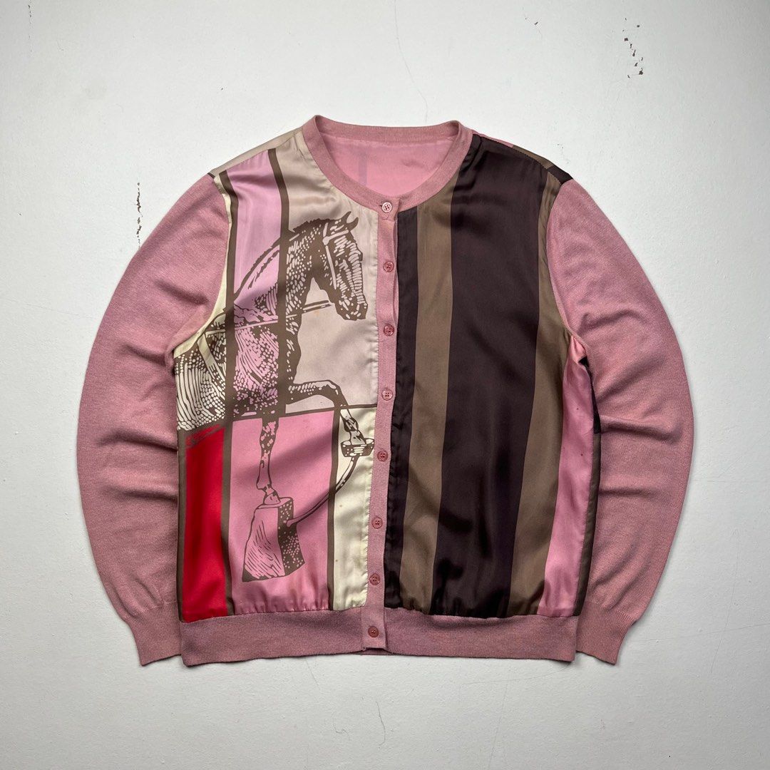 Hermes Button Down Jacket (Category: Coats, Jackets and Outerwear) located in Manila. Submitted by _jaime (Listing ID 1402621708, Image 1). Description: Hermes Button Down Jacket no tag Good Condition/some dot stains spots and dirt spots Size: S Shoulder: 16 inches Chest width: 19 inches Sleeve: 22 inches Length: 23.5 inches 1,500 price is negotiable.