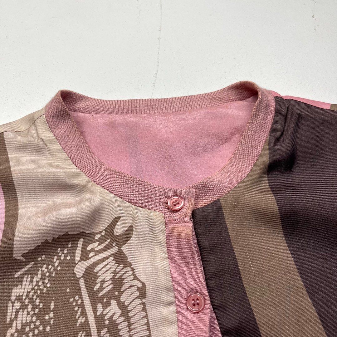 Hermes Button Down Jacket (Category: Coats, Jackets and Outerwear) located in Manila. Submitted by _jaime (Listing ID 1402621708, Image 2). Description: Hermes Button Down Jacket no tag Good Condition/some dot stains spots and dirt spots Size: S Shoulder: 16 inches Chest width: 19 inches Sleeve: 22 inches Length: 23.5 inches 1,500 price is negotiable.