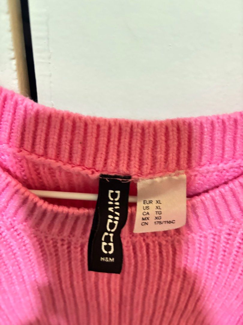 RUSH/ASAP H&M Divided Pink Knit Top (Category: Sleeveless) located in Marikina City. Submitted by jazireedc (Listing ID 1402624273, Image 3). Description: rfs: decluttering and not really my color size: XL on tag but looks like Medium in actual width: 51cm (stretchable) length: 45cm loc: marikina get it na! it’s well-maintained :) deli fee must be shouldered by the buyer. ty!.