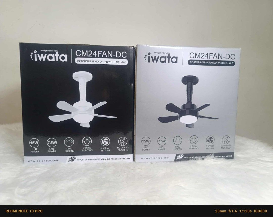Iwata CM24FAN-DC Ceiling Fan with LED Light (Category: Fans) located in Caloocan City. Submitted by shyllemjhe42172 (Listing ID 1402632252, Image 1). Description: BrandNew Location: Malate Manila.