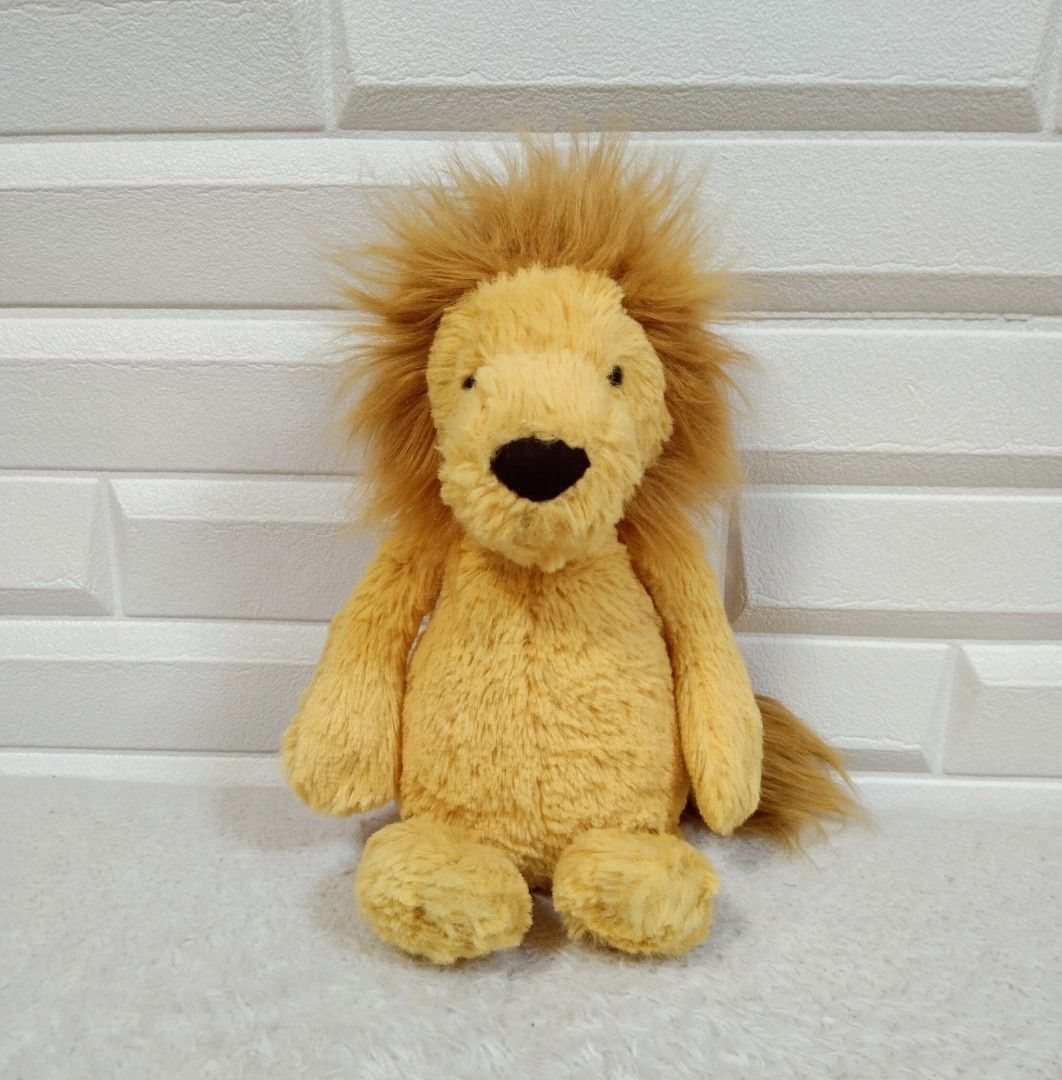 Jellycat Official Bashful Lion preloved stuffed plush toy, Hobbies ...