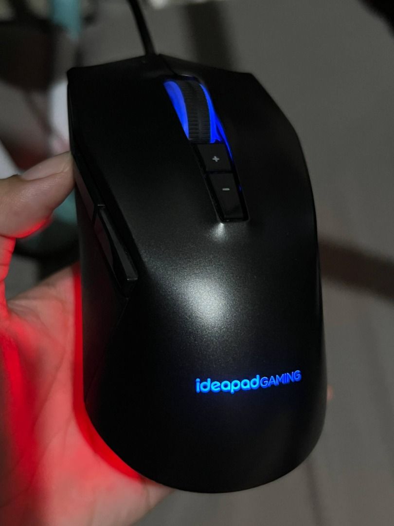 Lenovo IdeaPad Gaming M100 RGB Mouse (Category: Mouse & Mousepads) located in Pasig City. Submitted by hazzelle.co (Listing ID 1402481317, Image 3). Description: Lenovo IdeaPad Gaming M100 RGB Mouse Used since 2023 (included with my Lenovo laptop) — Fully functional, no issues — RGB light works properly — Plug and play via USB — Slight shine from normal use, no scratches or damage — No box (came in plastic packaging with the laptop) Price: ₱400 L