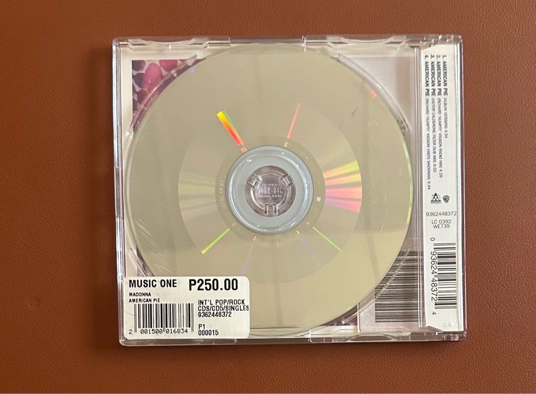 Madonna American Pie CD (Category: CDs & DVDs) located in San Juan City. Submitted by looneybin559 (Listing ID 1402516984, Image 3). Description: Like New. Hard to Find CD. In Good Condition. WYSIWYG. ***ITEM IS AVAILABLE IF YOU CAN SEE THIS MESSAGE. Payment via G-Cash or Bank Transfer Only. Via Grab or LBC (Buyer shoulders fee). We ship every weekend or a preferred date agreed within buyer and seller. .