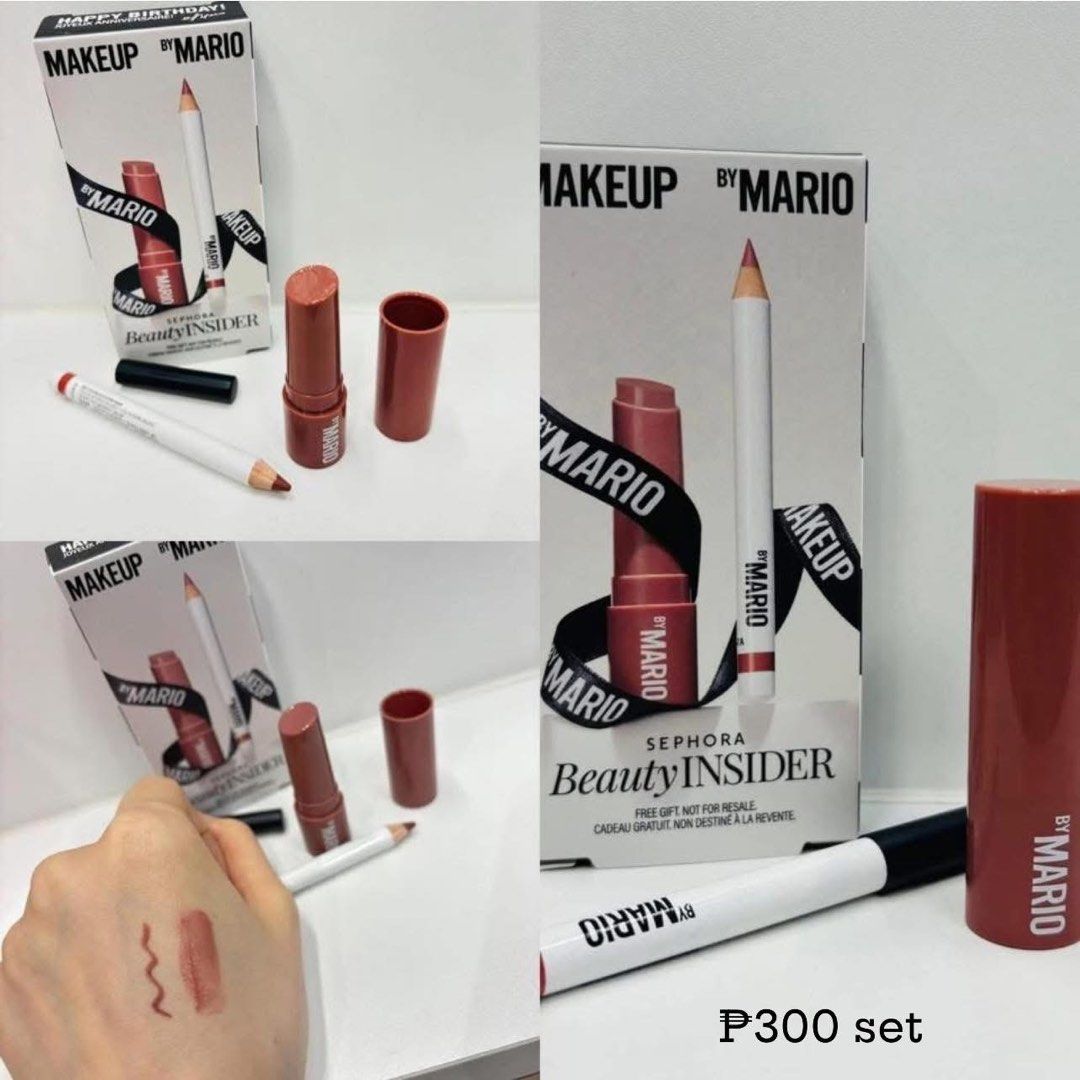 Makeup by Mario Lipstick Set BEST SELLER (Category: Makeup) located in Carmona. Submitted by lylevizcarra (Listing ID 1402529492, Image 2). Description: - Makeup by Mario Gift Set from Sephora Beauty - Includes: Lipstick, Lip Liner - Price: P300 MINI LUXURY MAKEUP ALL AUTHENTIC!.