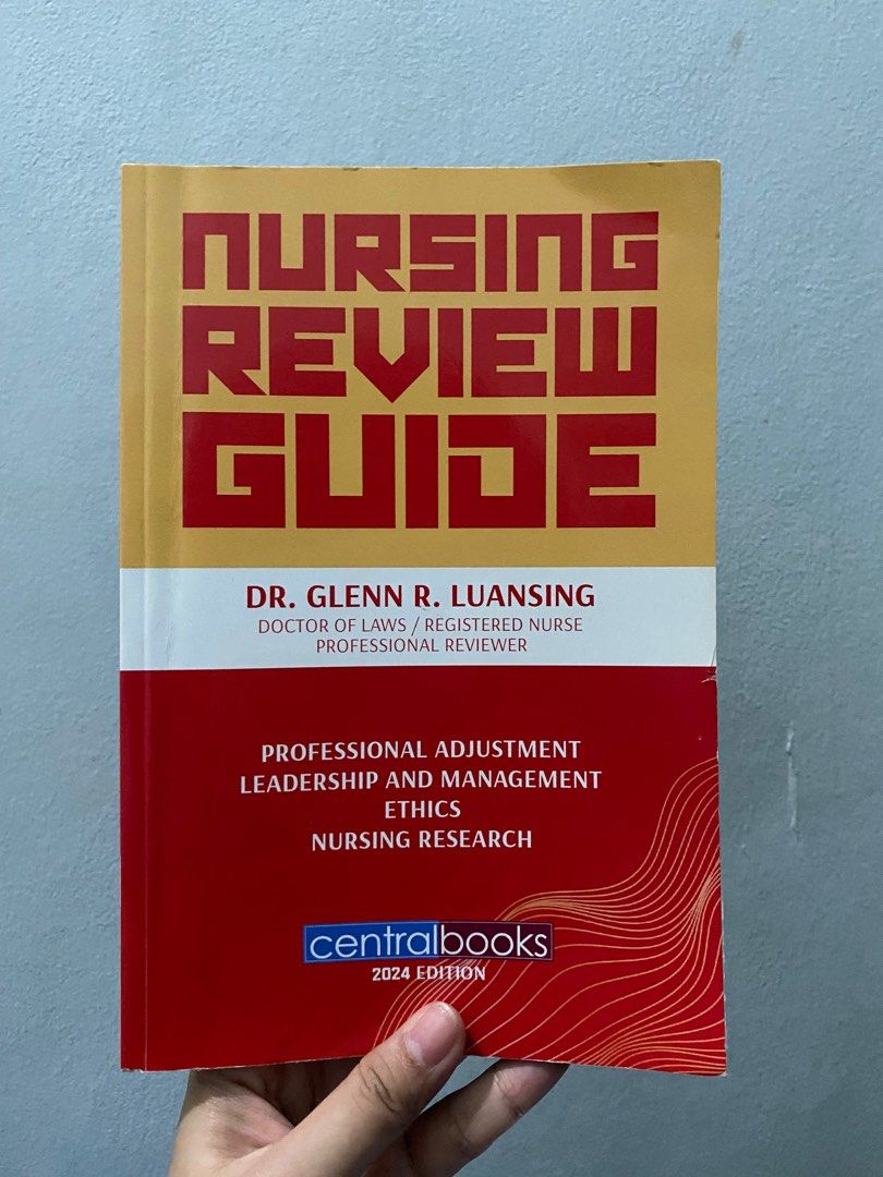 Nursing Review Guide 2024 Edition (Category: Textbooks) located in Manila. Submitted by gelabats (Listing ID 1402561978, Image 1). Description: PALMER REVIEWER 2024 Edition Author: Dr. Glenn R. Luansing.